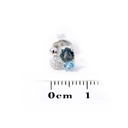 Aretes LA PAZ Topacio Azul-London/Swiss Diamante-0.07Ct GVS 2.1gr 18K   