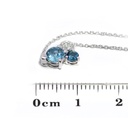 Gargantilla LA PAZ Topacio Azul-London/Swiss Diamante-0.05Ct GVS 2.4gr 18K   