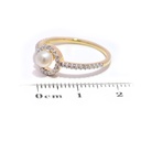 Anillo Baby Bubbles DIAMANTE-0.17Ct GH/VS PERLA-4.0mm 1.9gr 18KYW