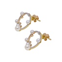 Aretes Baby Bubbles DIAMANTE-0.28Ct GH/VS 10/PERLAS-3.0-4.0mm 3.5gr 18KYW 