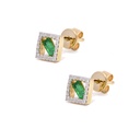Aretes Summer Fest ESMERALDA-0.26Ct DIAMANTE-0.12Ct GH/VS 1.9gr 18K 