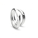 [CYC] Par de argollas de matrimonio "BASIC LIGHT" - Oro 14k combinado 3.5mm (05641-05642)