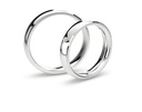 [CYC] Par de argollas de matrimonio "BASIC LIGHT" - Oro 14k combinado 3.5mm (05641-05642)