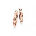 [CYC] Par de argollas de matrimonio "BASIC LIGHT" - Oro 14k combinado 3.5mm (05641-05642)
