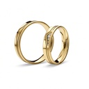 [CYC] Par de argollas de matrimonio "BASIC LIGHT" - Oro 14k combinado 3.5mm (05641-05642)