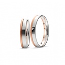 [CYC] Par de argollas de matrimonio "BASIC LIGHT" - Oro 14k combinado 3.5mm (05641-05642)