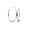 [CYC] Par de argollas de matrimonio "BASIC LIGHT" - Oro 14k combinado 3.5mm (05641-05642)