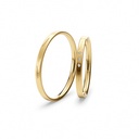 [CYC] Par de argollas de matrimonio "BASIC LIGHT" - Oro 14k combinado 3.5mm (05641-05642)