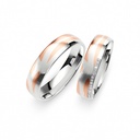 [CYC] Par de argollas de matrimonio "BASIC LIGHT" - Oro 14k combinado 3.5mm (05641-05642)