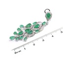 ARETES Chandelier 32-ESMERALDAS Pera/6.74ct DIAMANTES/1.17ct 12.5gr. ORO BLANCO 18K