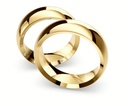 [CYC] Par de argollas de matrimonio "BASIC LIGHT" - Oro 14k combinado 3.5mm (05641-05642)