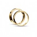 [CYC] Par de argollas de matrimonio "BASIC LIGHT" - Oro 14k combinado 3.5mm (05641-05642)