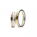 [CYC] Par de argollas de matrimonio "BASIC LIGHT" - Oro 14k combinado 3.5mm (05641-05642)