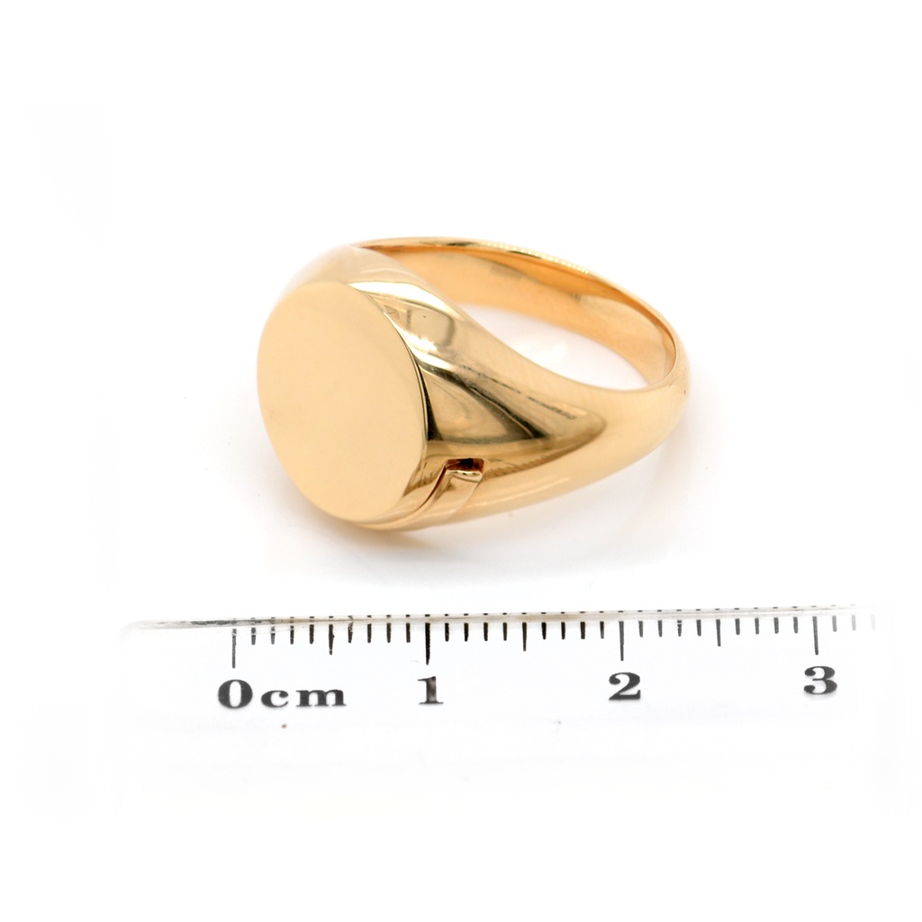 ANILLO LOCKET SIGNET RING 18KY 12.55
