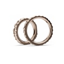 [CYC] Par de argollas de matrimonio "IKONEN" - Oro 18k sonrojo 4.5mm (06683 -06684) 