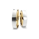 [CYC] Par de argollas de matrimonio "BREUNINGDESIGN" - Oro 14k combinado 5.0mm (05221-05222)