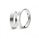 [CYC] Par de argollas de matrimonio "BASIC LIGHT 3" - Oro 14k blanco 4.5mm (05727-05728) 