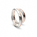 [CYC] Par de argollas de matrimonio "BASIC LIGHT 2" - Oro 14k combinado 4.0mm (04235-04236) 