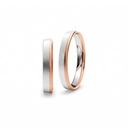 [CYC] Par de argollas de matrimonio "BASIC LIGHT" - Oro 14k combinado 3.5mm (05659-05660)