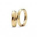 [CYC] Par de argollas de matrimonio "BASIC" - Oro 14k amarillo 4.0mm (04011-04012) 