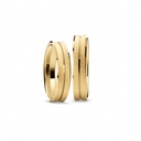 [CYC] Par de argollas de matrimonio "SMARTLINE" - Oro 14k amarillo 4.5mm (07001-07002) 