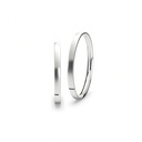 [CYC] Par de argollas de matrimonio "BASIC SLIM" - Oro 14k blanco 2.0mm (04330-04329)