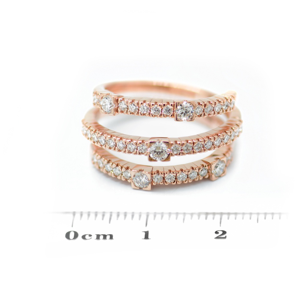 Anillo DAMIANI “NOTTE DI SAN LORENZO“ Diamante-0.87Ct 6.9gr 18KR 