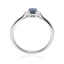 Anillo ZAFIRO Oval-0.39Ct Diamantes-0.08Ct GVS 2.0gr 18K 