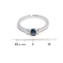 Anillo ZAFIRO Oval-0.39Ct Diamantes-0.08Ct GVS 2.0gr 18K 