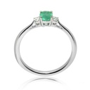 Anillo ESMERALDA Oval-0.39Ct Diamantes-0.08Ct GVS 2.0gr 18K  
