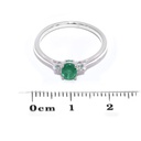Anillo ESMERALDA Oval-0.39Ct Diamantes-0.08Ct GVS 2.0gr 18K  
