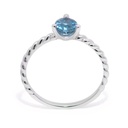 Anillo LA PAZ Solitario TOPACIO AZUL-LONDON 0.66Ct 1.5gr 18K