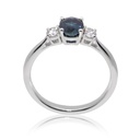 Anillo ZAFIRO Oval-0.93Ct Diamantes-0.21Ct GVS 2.6gr 18K 