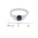 Anillo ZAFIRO Oval-0.93Ct Diamantes-0.21Ct GVS 2.6gr 18K 