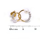 Aretes Baby Bubbles DIAMANTE-0.16Ct GH/VS 2/PERLAS-3.0-4.0mm 3.2gr 18KYW 