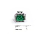Aretes Halo ESMERALDA-3.44Ct Diamante-0.21Ct GVS 18K