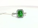 Anillo Halo ESMERALDA-1.45Ct Diamante-0.45Ct GVS 18K