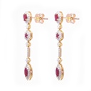 Aretes ‘María de Lujo’ RUBÍ-0.89ct DIAMANTE-0.56ct 3.9gr 18K 