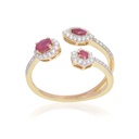 Anillo ‘María de Lujo’ RUBÍ-0.42ct DIAMANTE-0.25ct 2.4gr 18K  