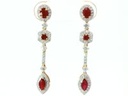 Aretes ‘María de Lujo’ RUBÍ-0.89ct DIAMANTE-0.56ct 3.9gr 18K 
