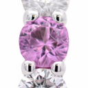 ALIANZA AIR 5-ZAFIRO/ROSA-0.33ct B23P GVS 1.7gr. 18KW