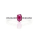 ANILLO CELLINI RUBY 64P-OV 16B12P GVS 2.1GR ORO BLANCO 18K