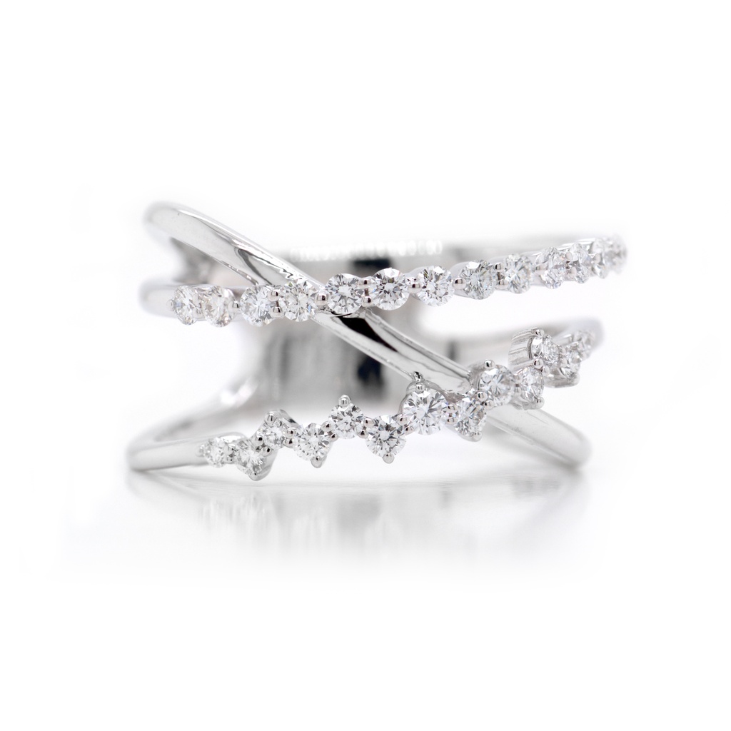 ANILLO SWEET 26D46P-RD 5.1GR ORO BLANCO 18K 