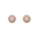 ARETES “CUASAR“ 62-DIAMANTES Talla/Redondo 0.36ct 1.9gr. ORO AMARILLO/BLANCO 18K