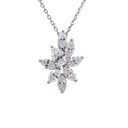 GARGANTILLA AGAVE 12-DIAMANTES Talla-Pera/Marquise/Redondo 1.40ct 4.1gr. 42cm. ORO BLANCO 18K