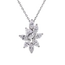 GARGANTILLA AGAVE 12-DIAMANTES Talla-Pera/Marquise/Redondo 1.40ct 4.1gr. 42cm. ORO BLANCO 18K