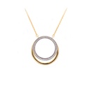 GARGANTILLA “DUO“ 20mm 44-DIAMANTES 0.17ct 5.9gr. 42cm. ORO AMARILLO 18K