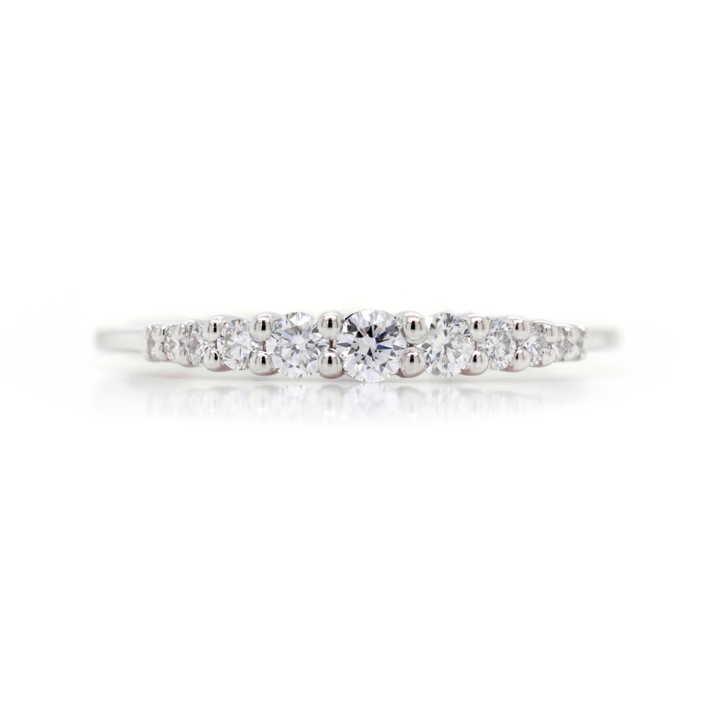 ALIANZA SUMMIT 11-DIAMANTES 0.22ct 1.6 ORO BLANCO 18K