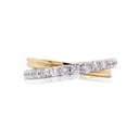 ANILLO “AXIS“ 15-DIAMANTES 0.55ct 4.35gr. ORO AMARILLO/BLANCO 18K