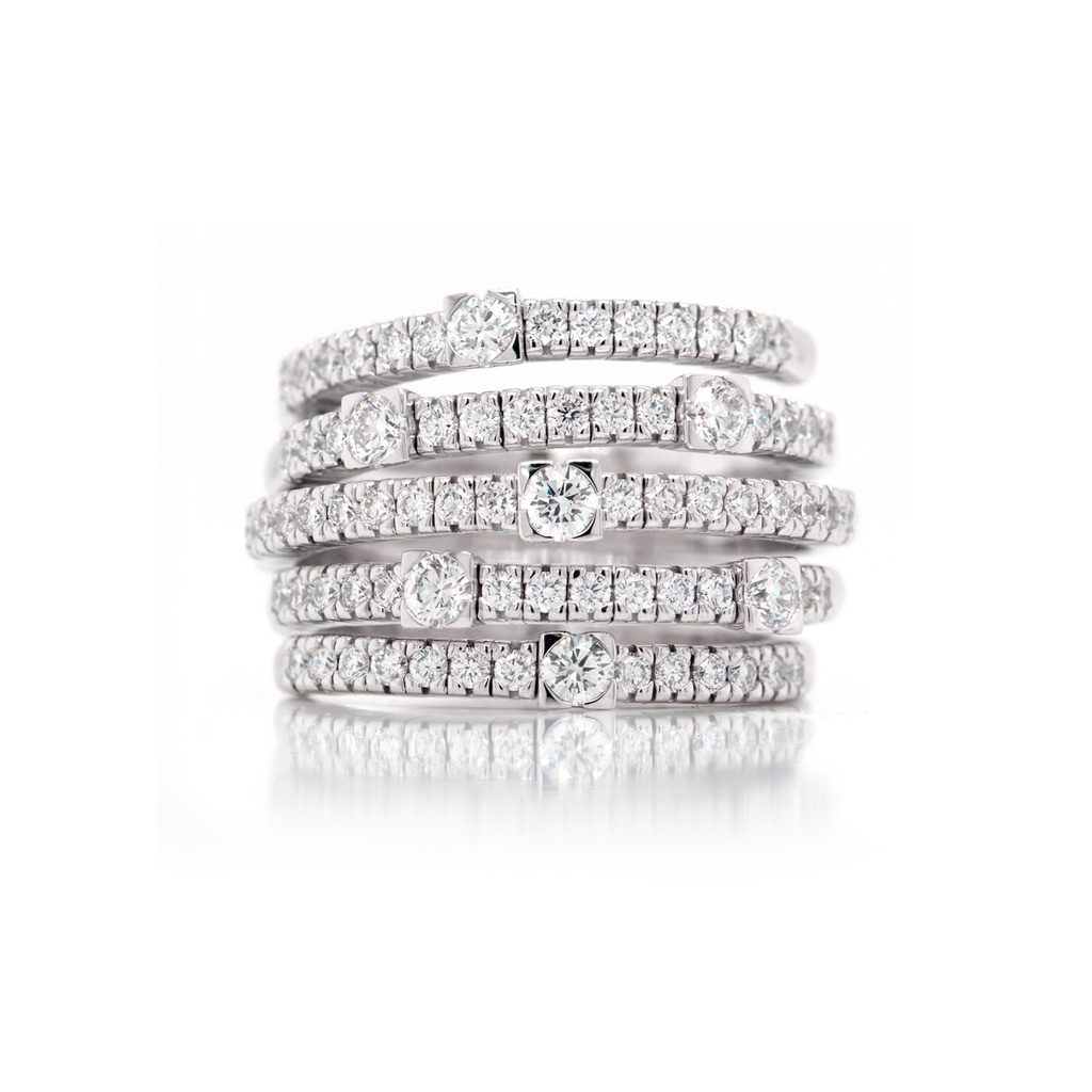 ANILLO DAMIANI “NOTTE DI SAN LORENZO“ DIAMANTE-1.35ct 11.5 ORO BLANCO 18K